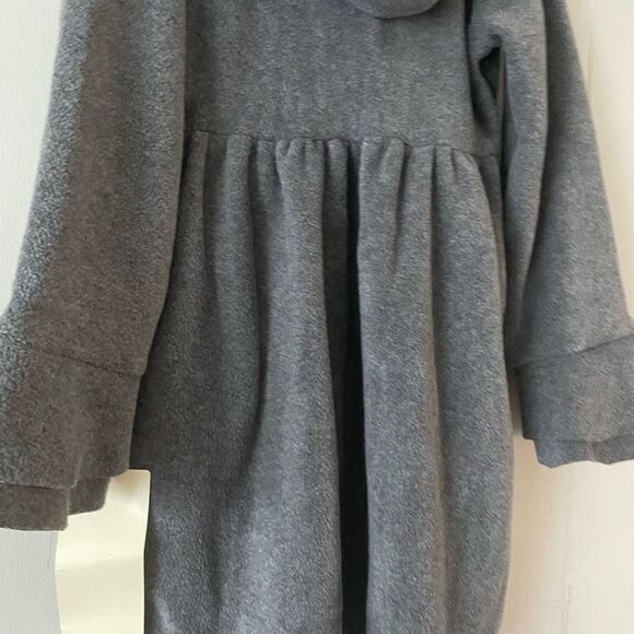 NWT Beautiful American Widgeon Gray Long Fleece Coat With Flowers Size 7 - Picture 6 of 10